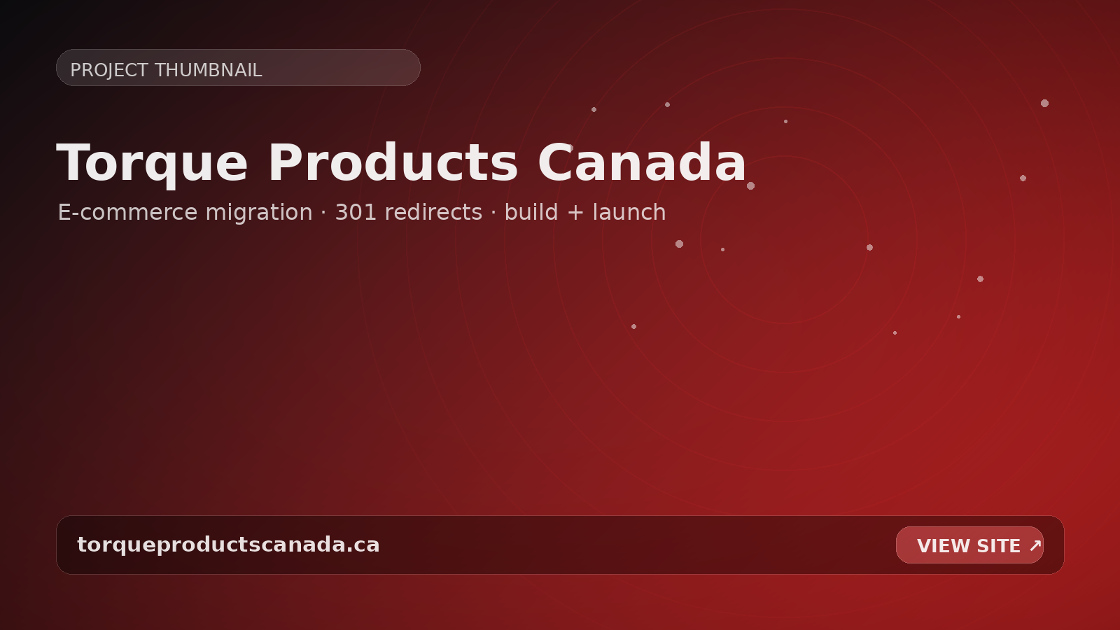 Torque Products Canada cover